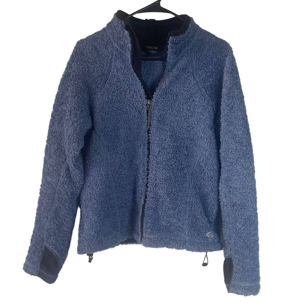 Mountain Hardwear Women's Size Medium Blue Fuzzy Outdoor Full Zip Jacket